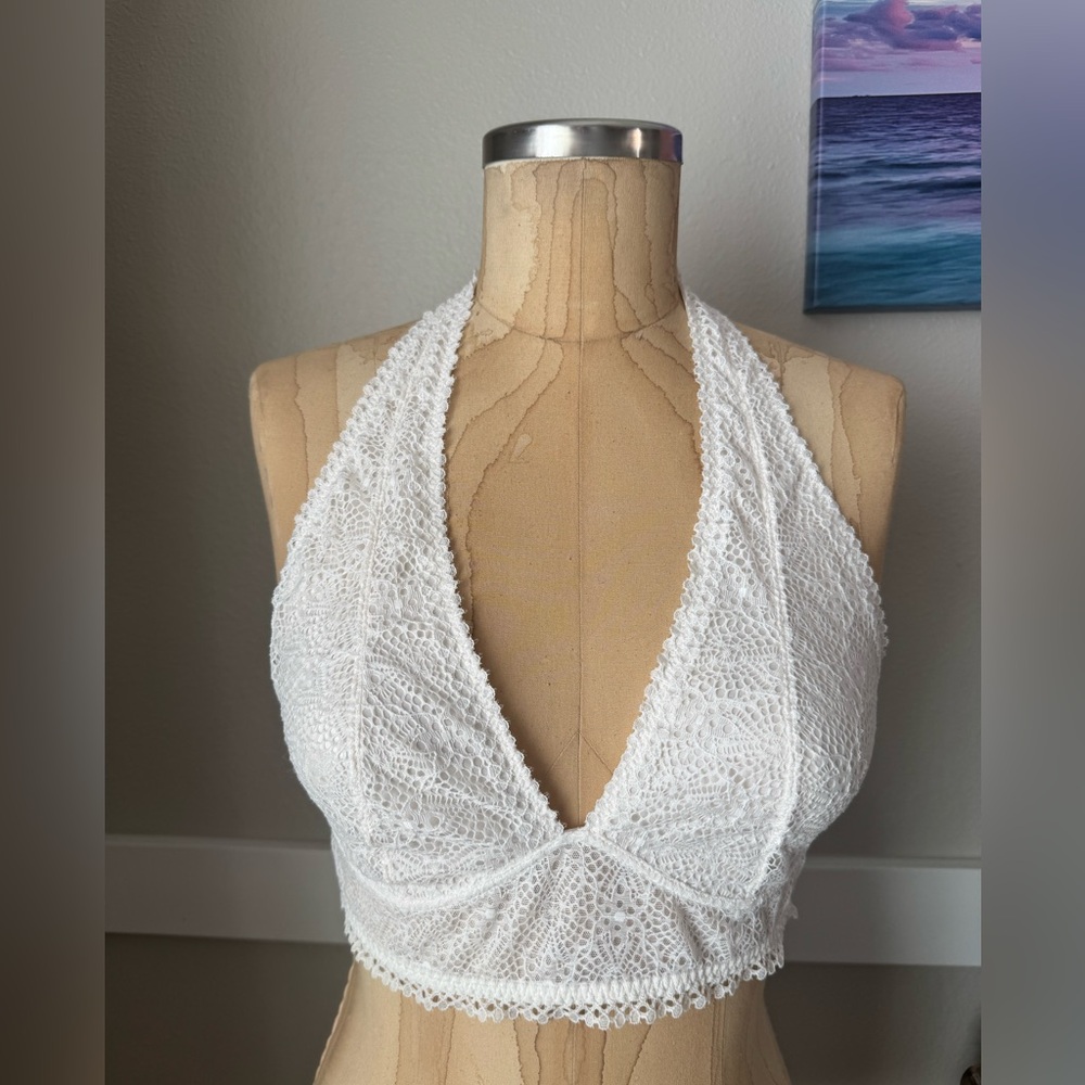 New Victoria's Secret White Lace Bralette, Size Large